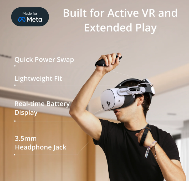 BOBOVR E3 Pro Elite Style Head strap with battery For Meta Quest 3S / 3